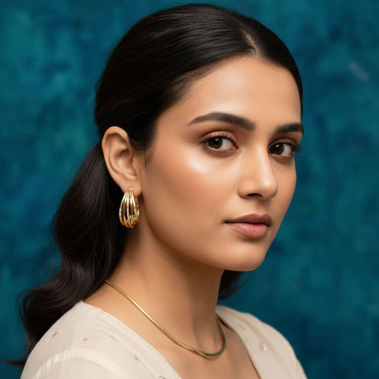 Cascade Gleam Hoops Earrings