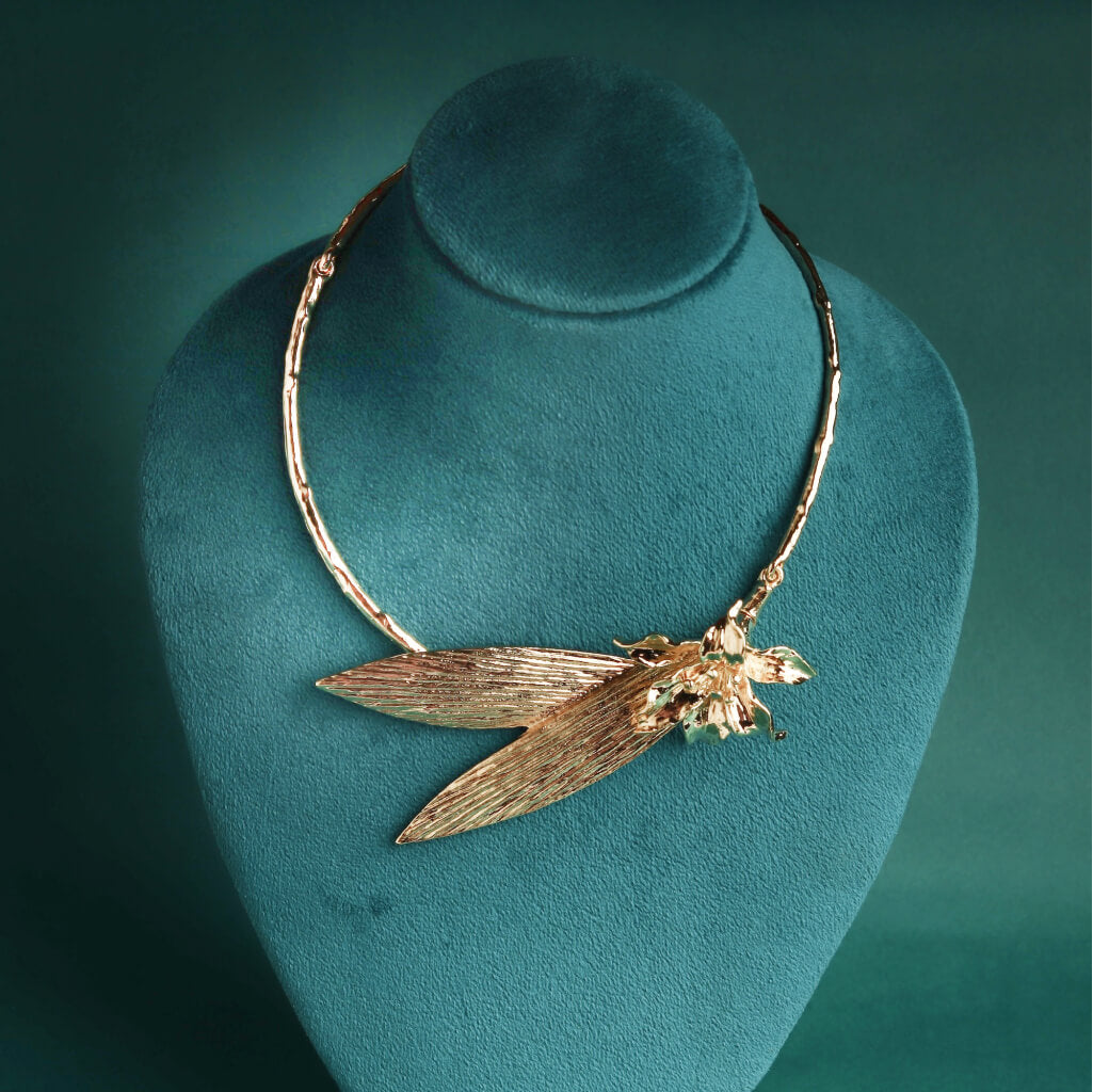 Floral Sculpted Choker Necklace