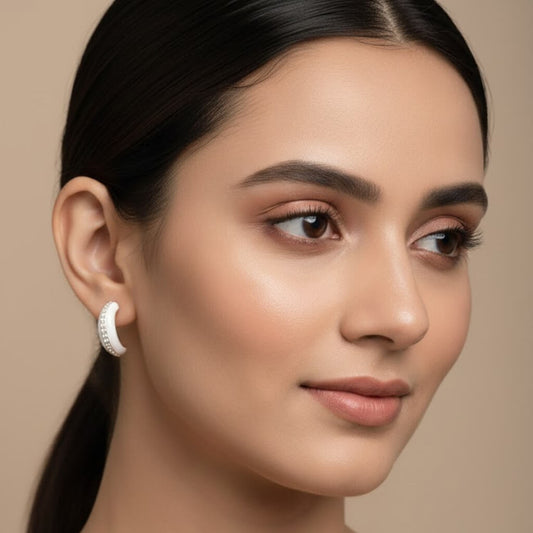 Frostline Enamel Hoops Earrings
