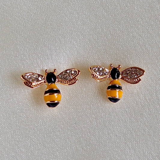 Gleam Bee Stud Earrings
