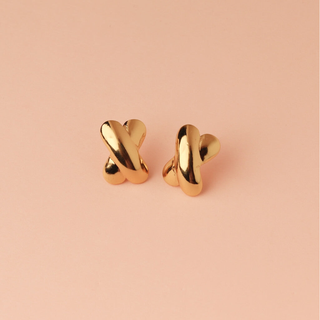 Korean Crossover Stud Earrings