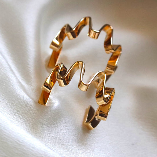 Luxe Zig Hoops Earrings