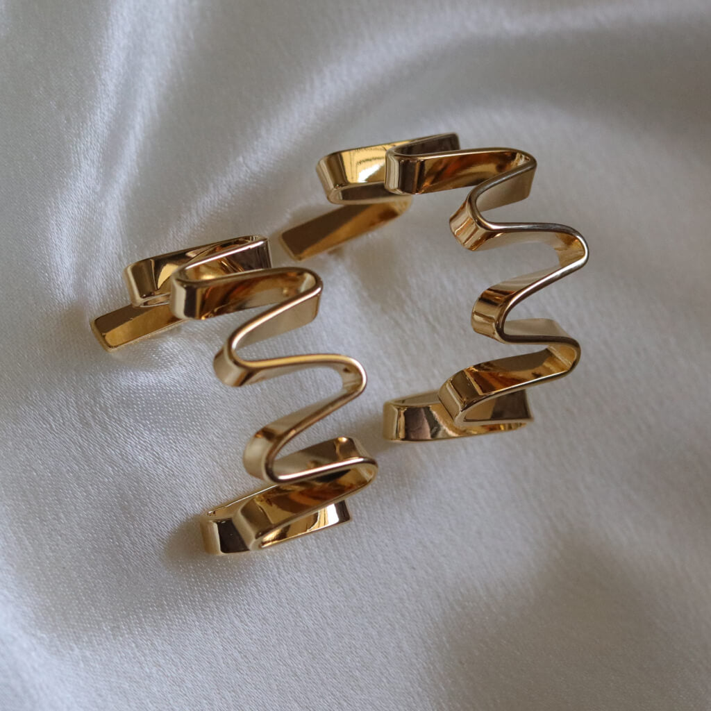 Luxe Zig Hoops Earrings