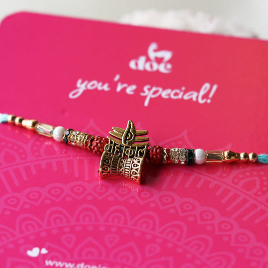 Mahakal Rudraksha Rakhi with Trishul and Damru design