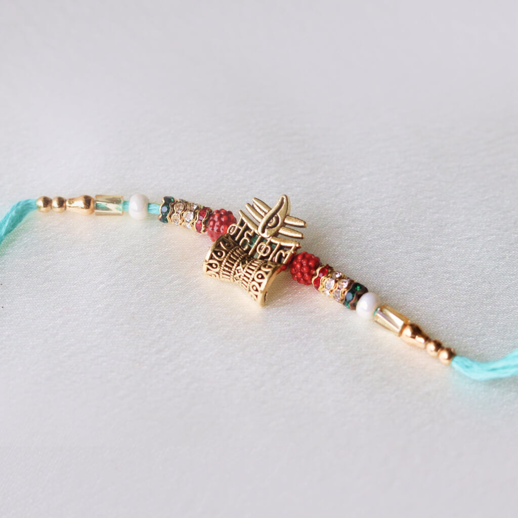 Mahakal Rudraksha Rakhi with Trishul and Damru design