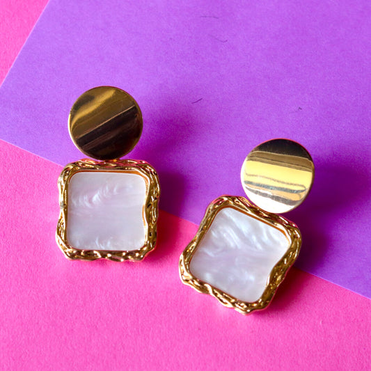 Marble Muse Stud Earring