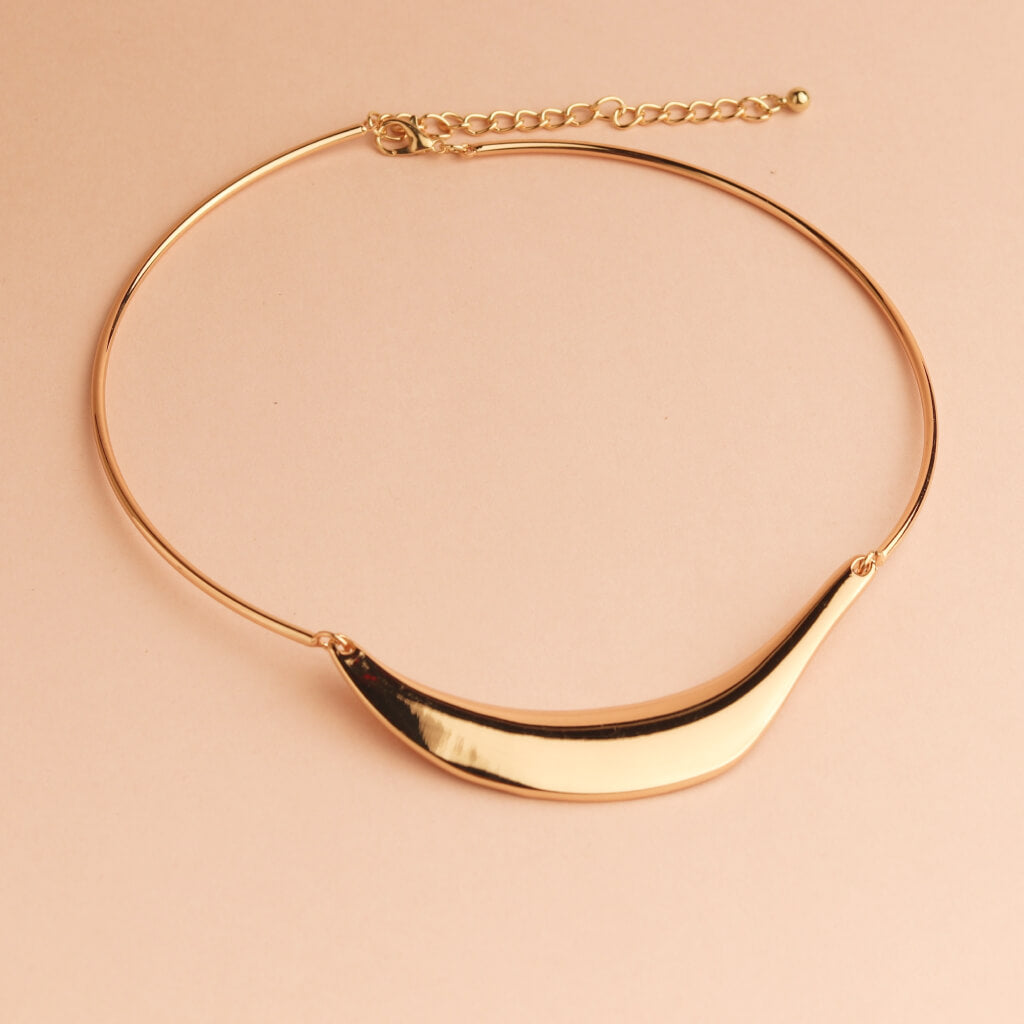 Minimal Wave Choker Necklace
