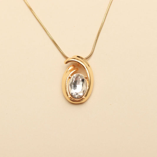 Ocean Swirl Crystal Gemstone Necklace