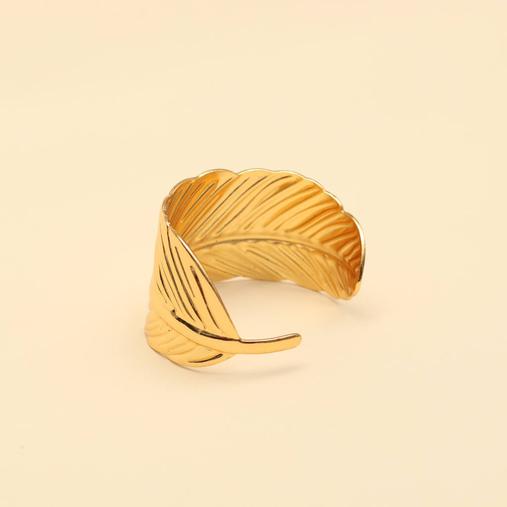 Premium Gold Plated Feather Bracelet