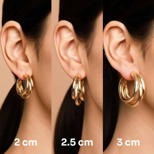 Radiant Loops Earrings Combo – Set of 3 Sizes