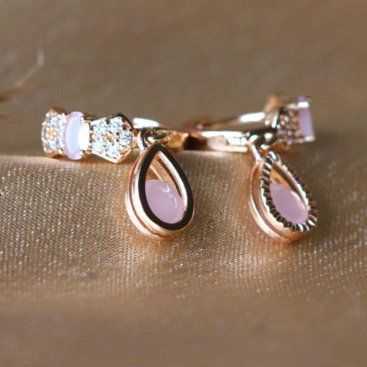 Sakura Dew Drop Danglers Earrings