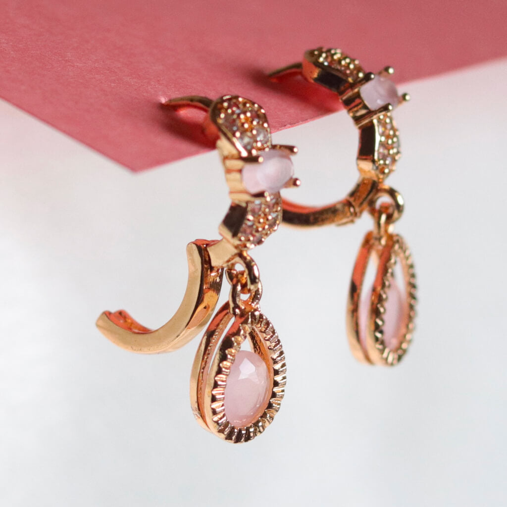 Sakura Dew Drop Danglers Earrings