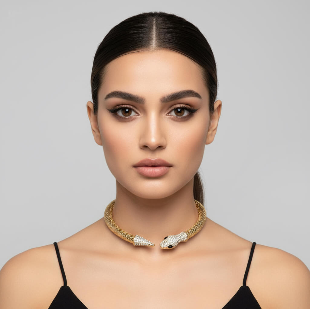 Serpent Head Choker Necklace