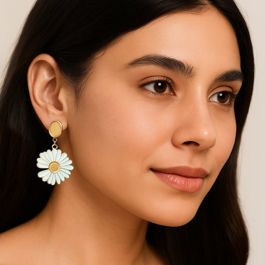 Sun-Kissed Daisy Statement Earrings