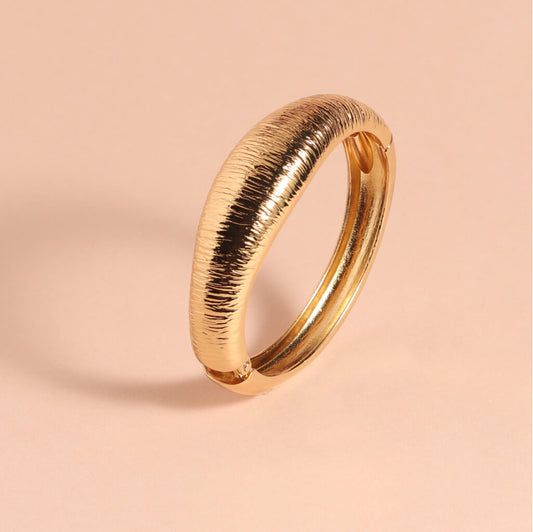 Textured Gold Stainless Steel Bracelet