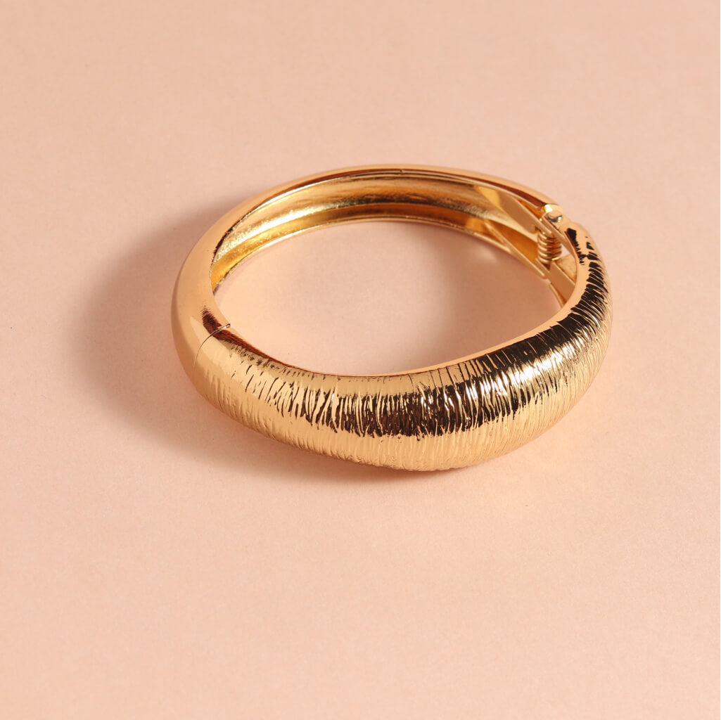 Textured Gold Stainless Steel Bracelet