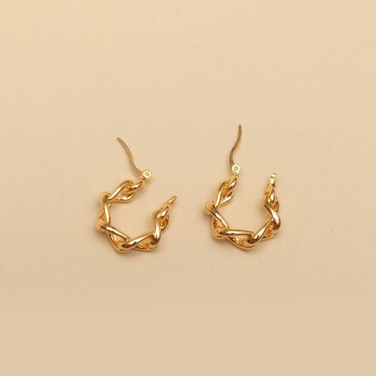 Twisted Halo Hoop Earrings