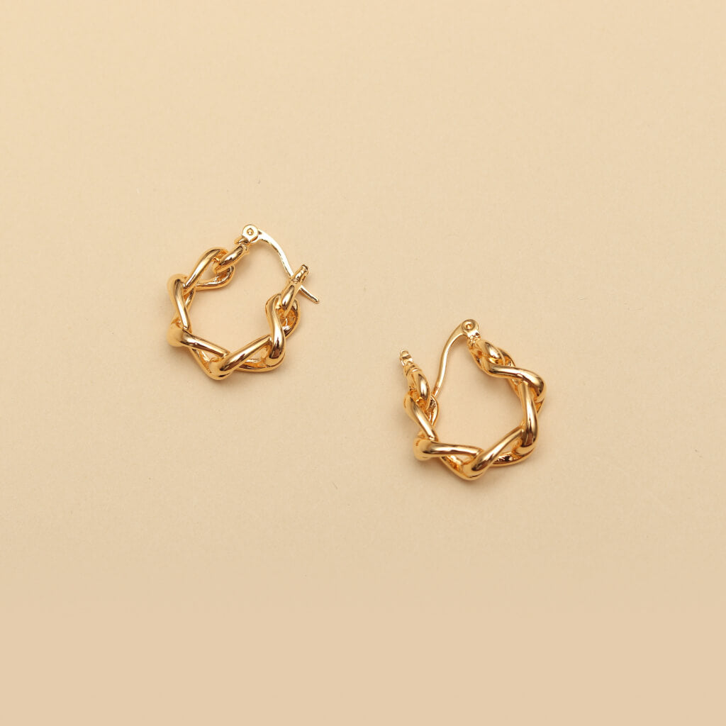 Twisted Halo Hoop Earrings