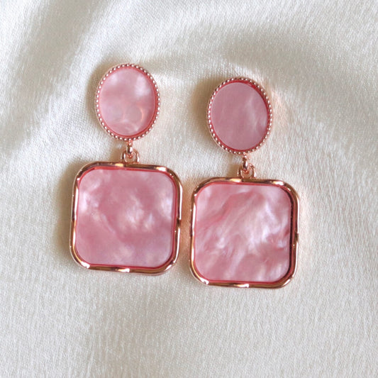 Aqua Ripple Drop Earrings