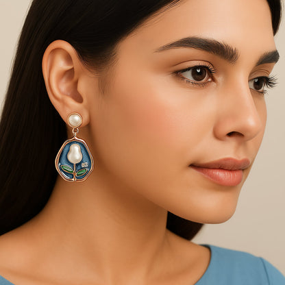 Blossom Pearl Dangle Earrings