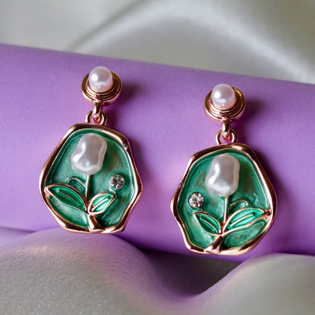 Blossom Pearl Dangle Earrings