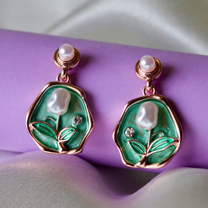 Blossom Pearl Dangle Earrings