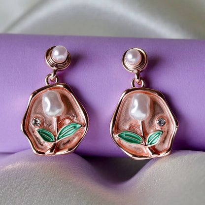 Blossom Pearl Dangle Earrings
