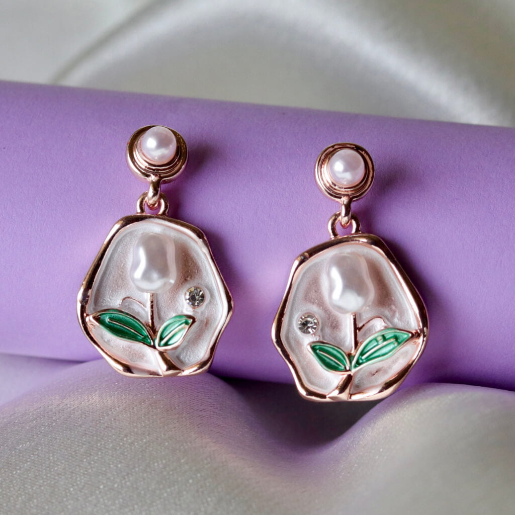 Blossom Pearl Dangle Earrings