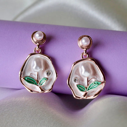 Blossom Pearl Dangle Earrings