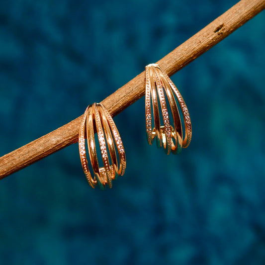 Cascade Gleam Hoops Earrings