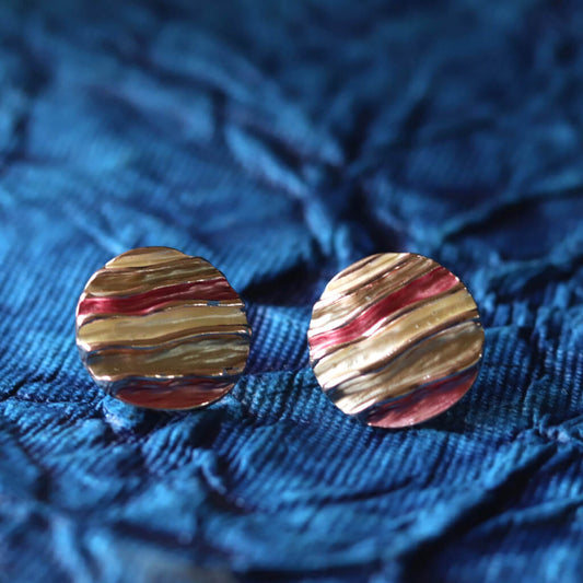 Dewy Swirl colourful Studs earring