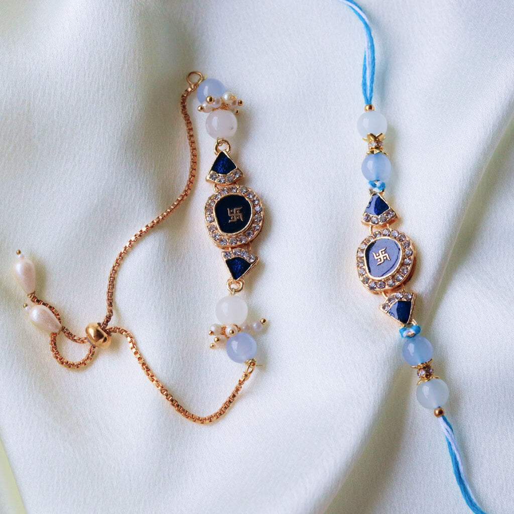 Divine Duo – Bhaiya Bhabhi Rakhi Set