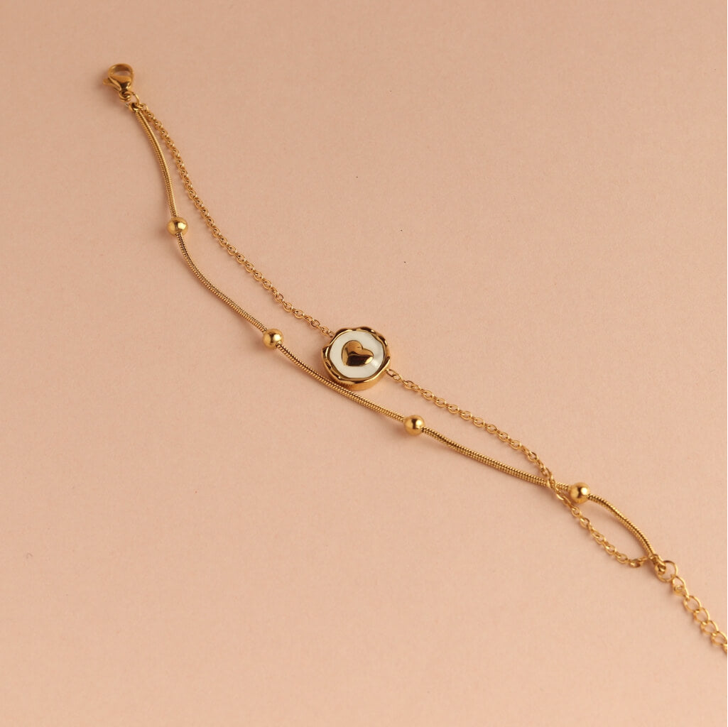 Dual Layer Heart Pendant Necklace