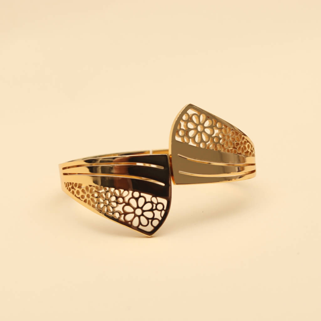 Forest Bloom Gold Filigree Bracelet