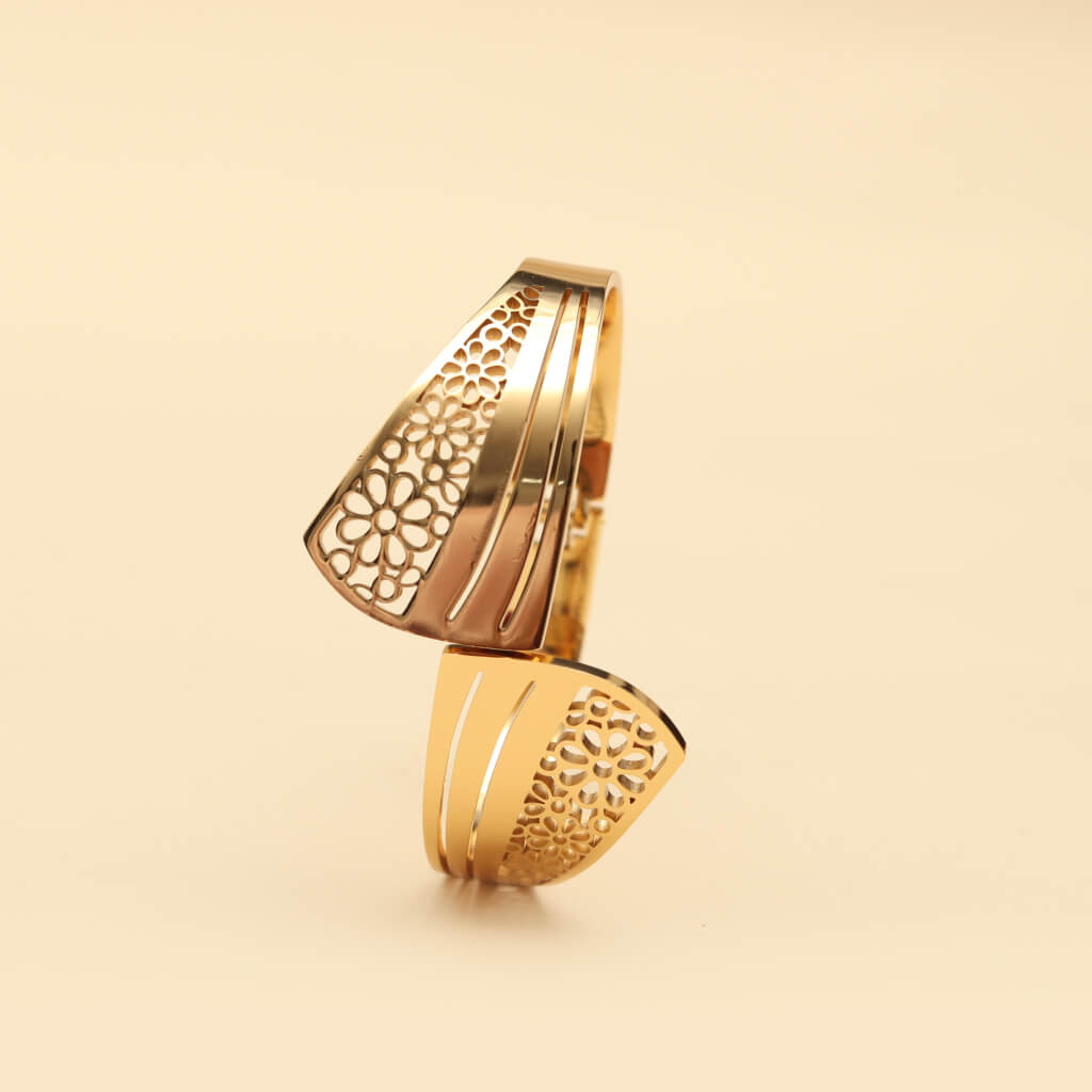 Forest Bloom Gold Filigree Bracelet