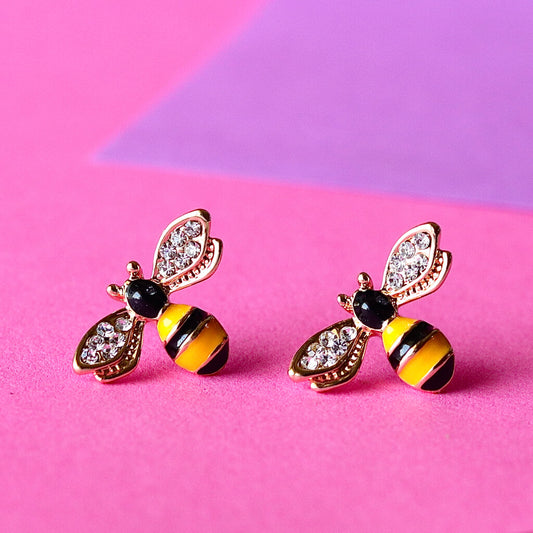 Gleam Bee Stud Earrings