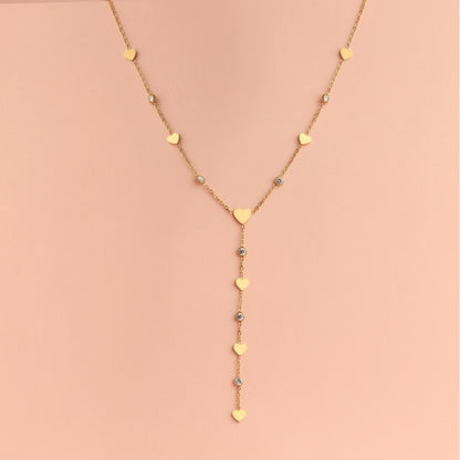 Heart Drop Y Necklace