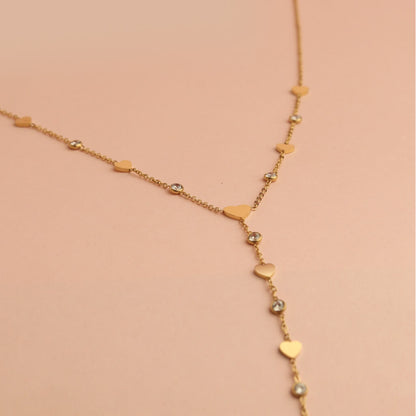 Heart Drop Y Necklace
