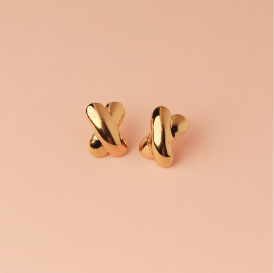 Korean Crossover Stud Earrings