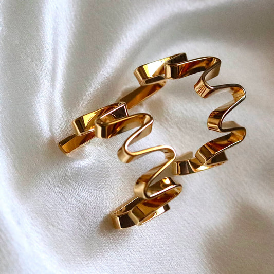 Luxe Zig Hoops Earrings