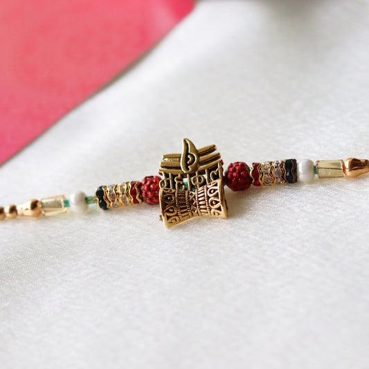 Mahakal Rudraksha Rakhi with Trishul and Damru design