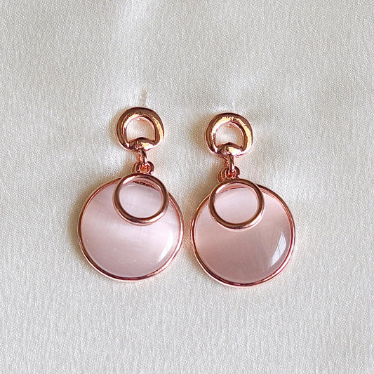Moon Halo Drop Earrings