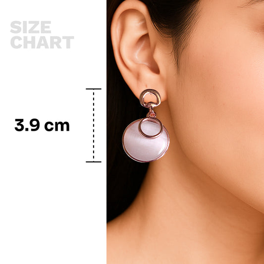 Moon Halo Drop Earrings