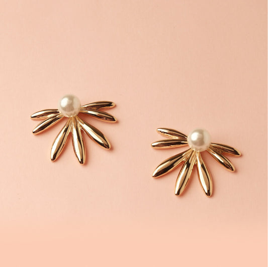 Pearl Bloom Stud Earrings