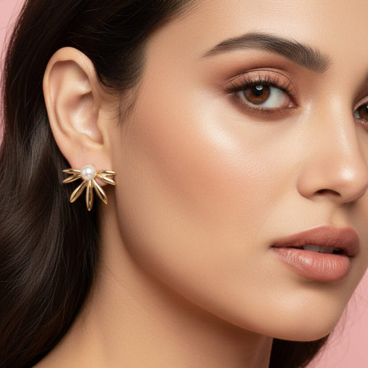 Pearl Bloom Stud Earrings