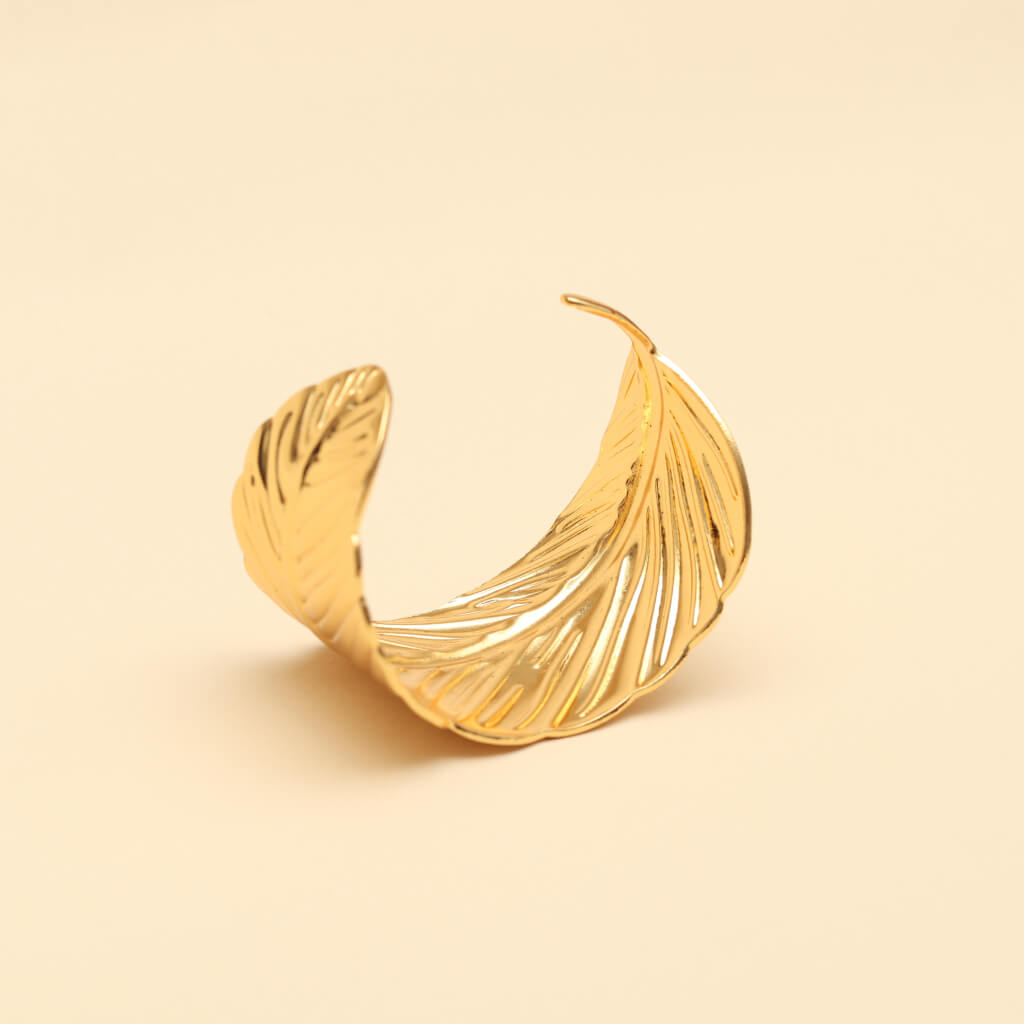 Premium Gold Plated Feather Bracelet