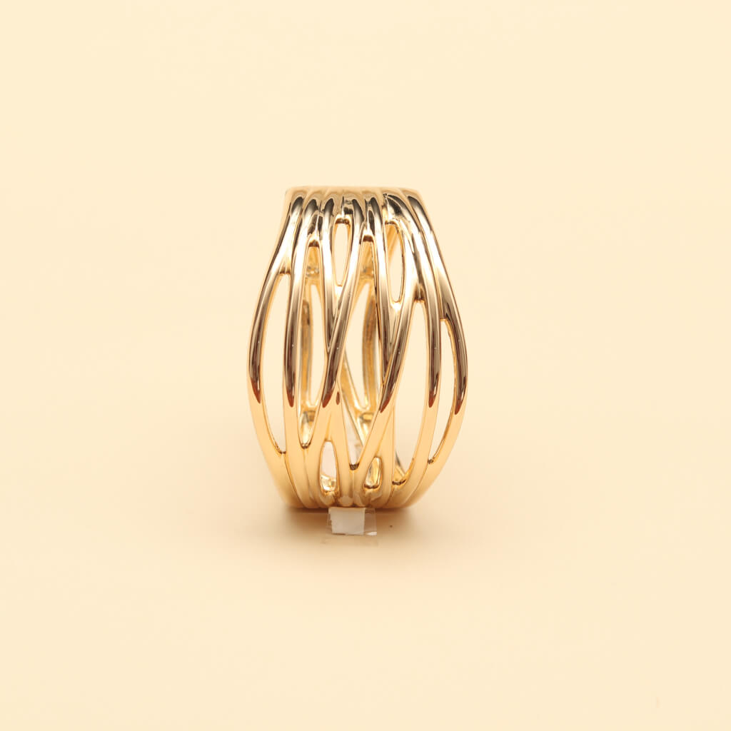 Stylish Gold Plated Wave Cuff Bracelet