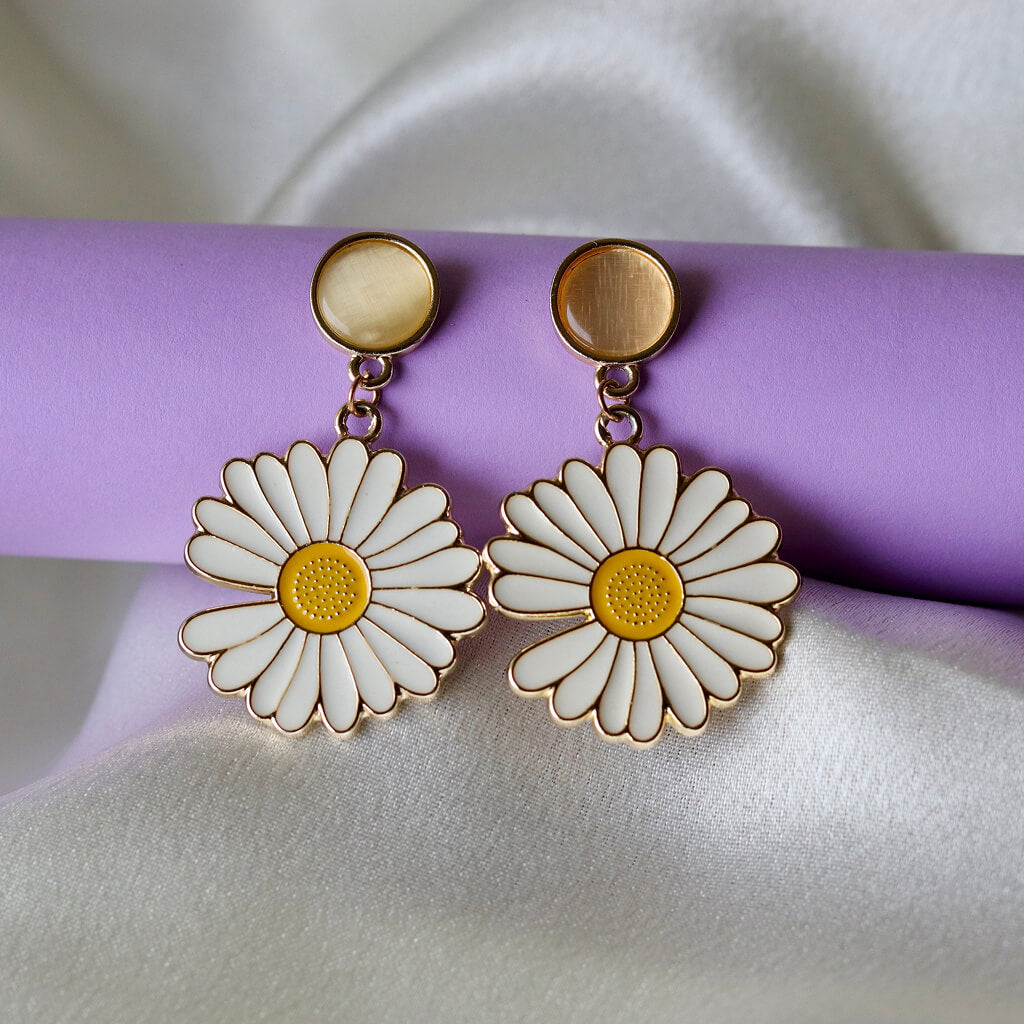 Sun-Kissed Daisy Statement Earrings