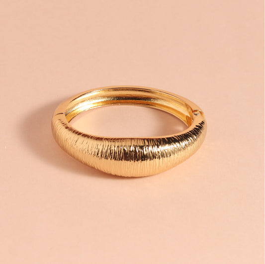Textured Gold Stainless Steel Bracelet