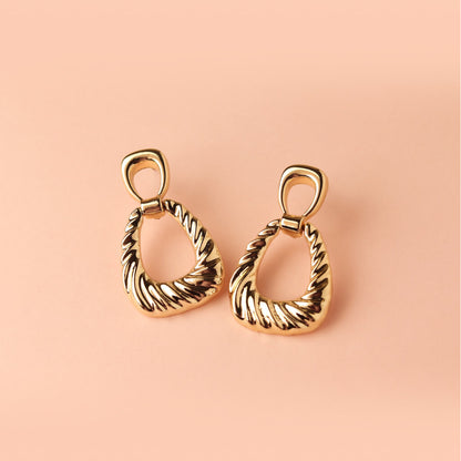 Twist Loop Drop Earrings